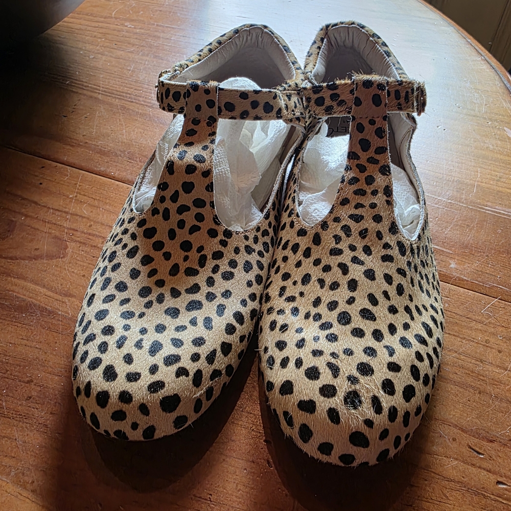 Monkey Feet Brown and Black Dress Shoes with Ankle Strap